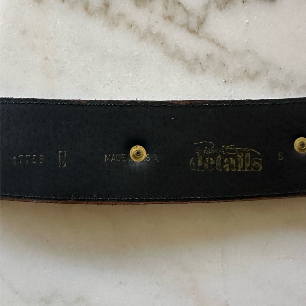 Republique Franchise Genuine Leather Coin Belt With Silver Accents Size S. - Picture 5 of 5